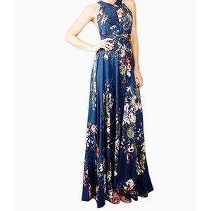Floral Halter Maxi Dress